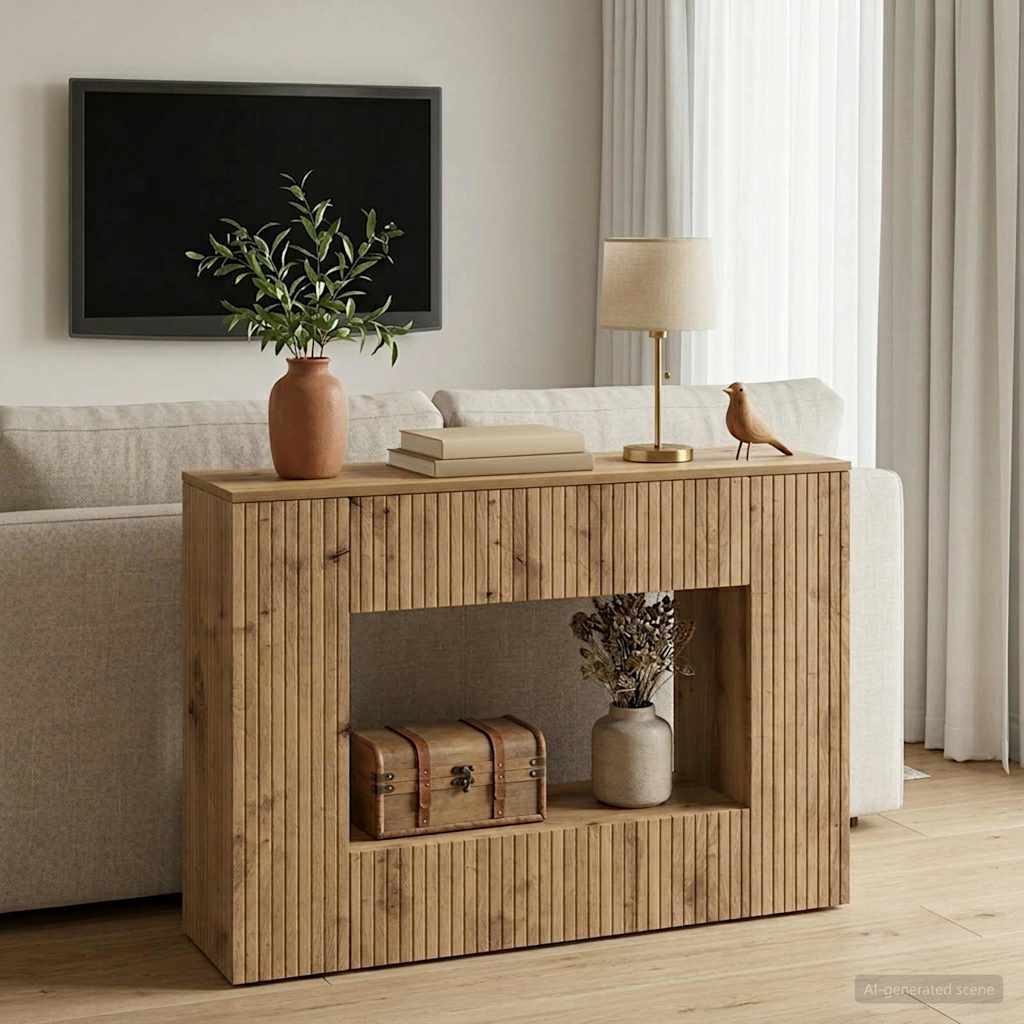 vidaXL Konsola Dąb Rzemieślniczy 101 x 29 x 74 cm Drewno inżynieryjne