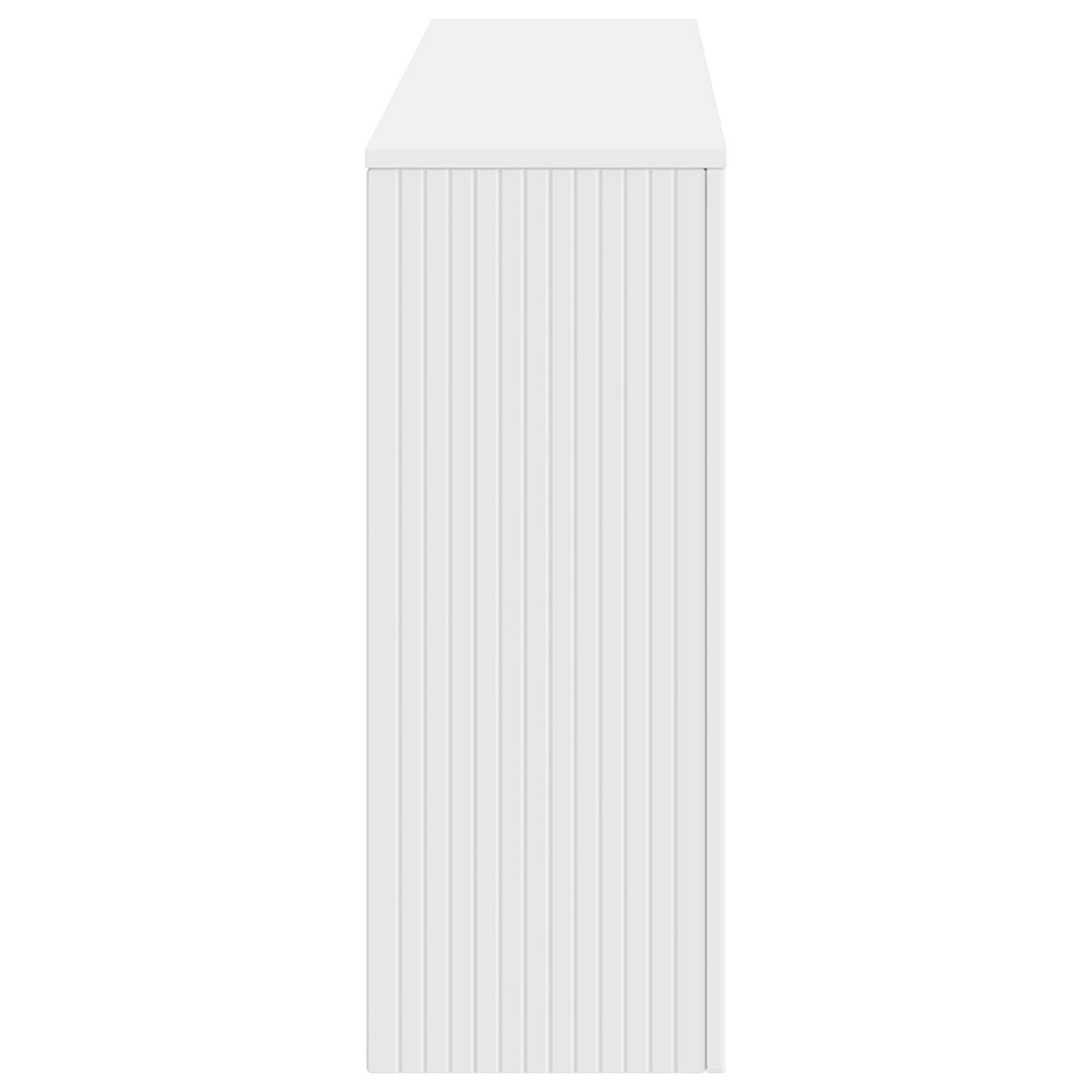 vidaXL Konsola Paski Biały 155 x 29 x 74 cm Drewno inżynieryjne