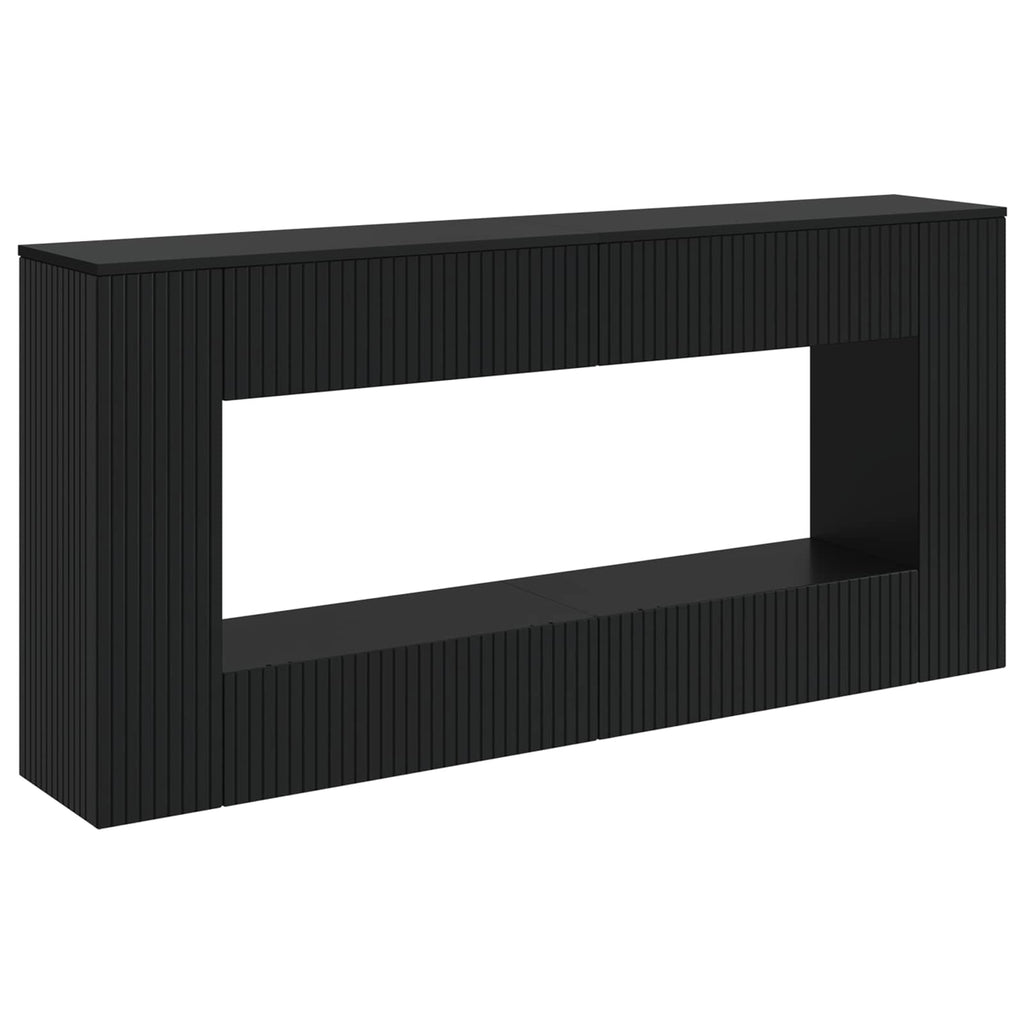 vidaXL Konsola Czarny 155 x 29 x 74 cm Drewno inżynieryjne