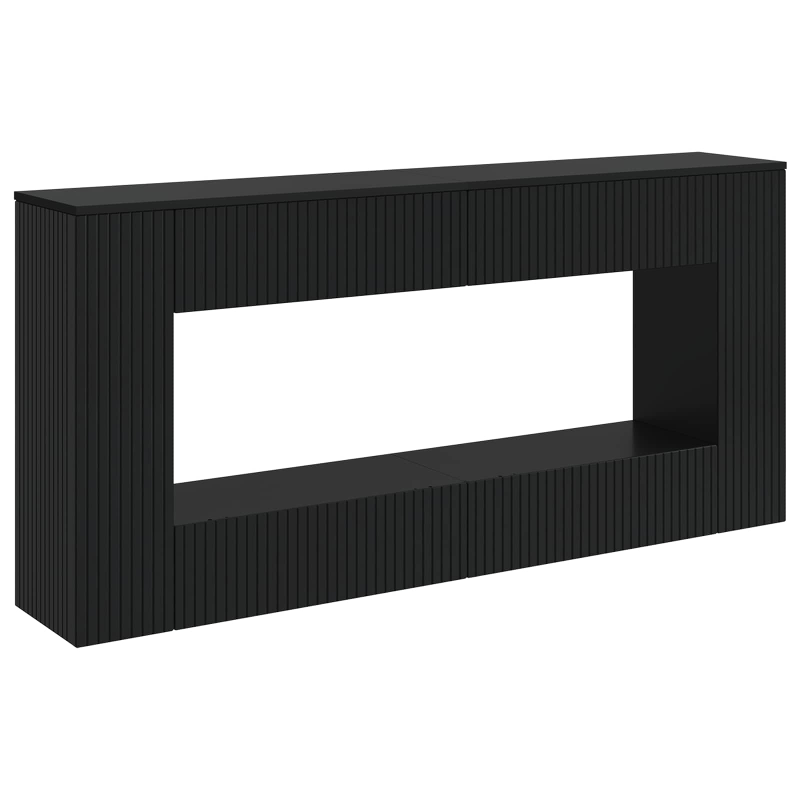 vidaXL Konsola Czarny 155 x 29 x 74 cm Drewno inżynieryjne