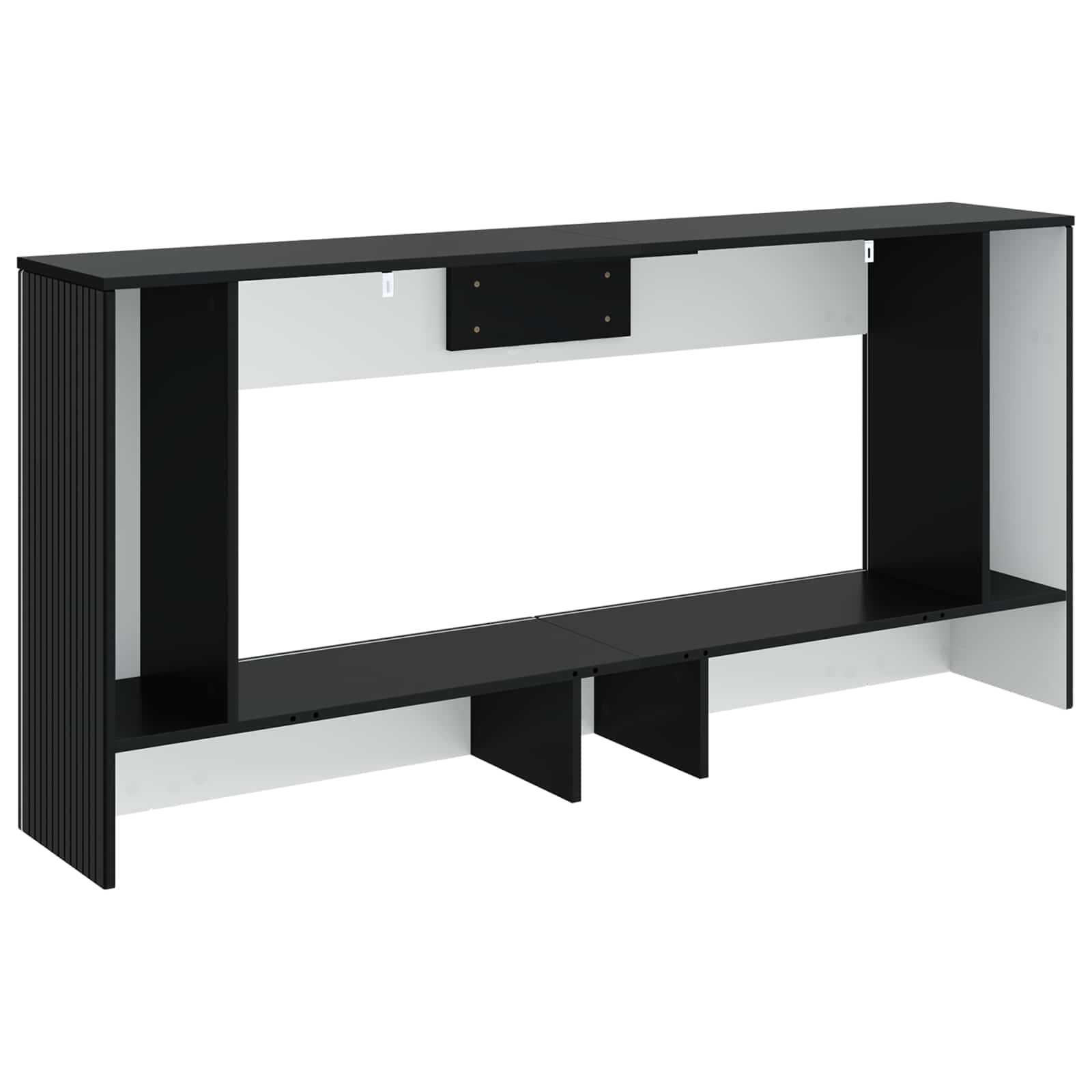 vidaXL Konsola Czarny 155 x 29 x 74 cm Drewno inżynieryjne
