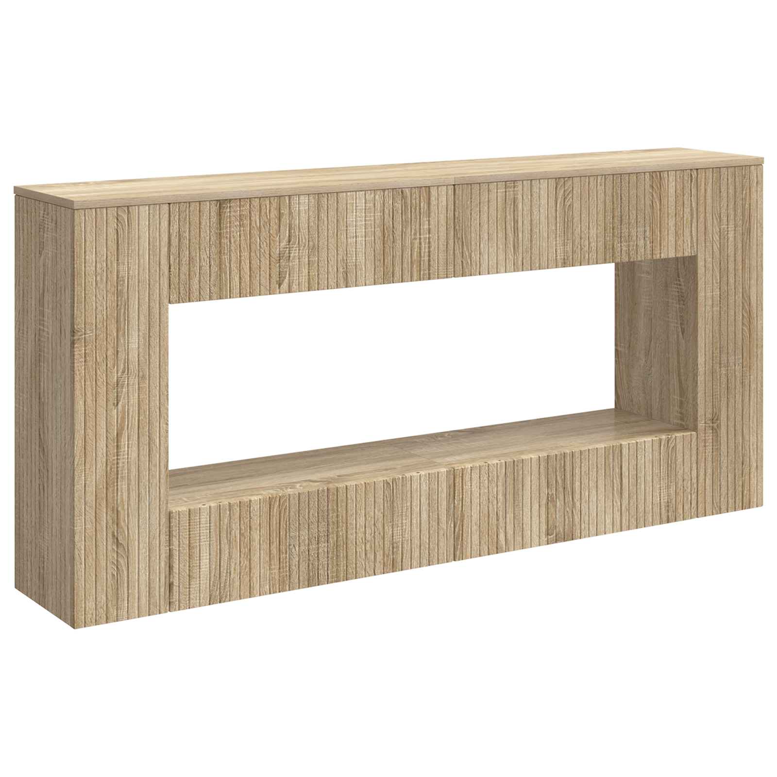 vidaXL Konsola Paski Dąb Sonoma 155 x 29 x 74 cm Drewno inżynieryjne