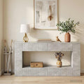 vidaXL Konsola Betonowy Szary 155 x 29 x 74 cm Drewno inżynieryjne