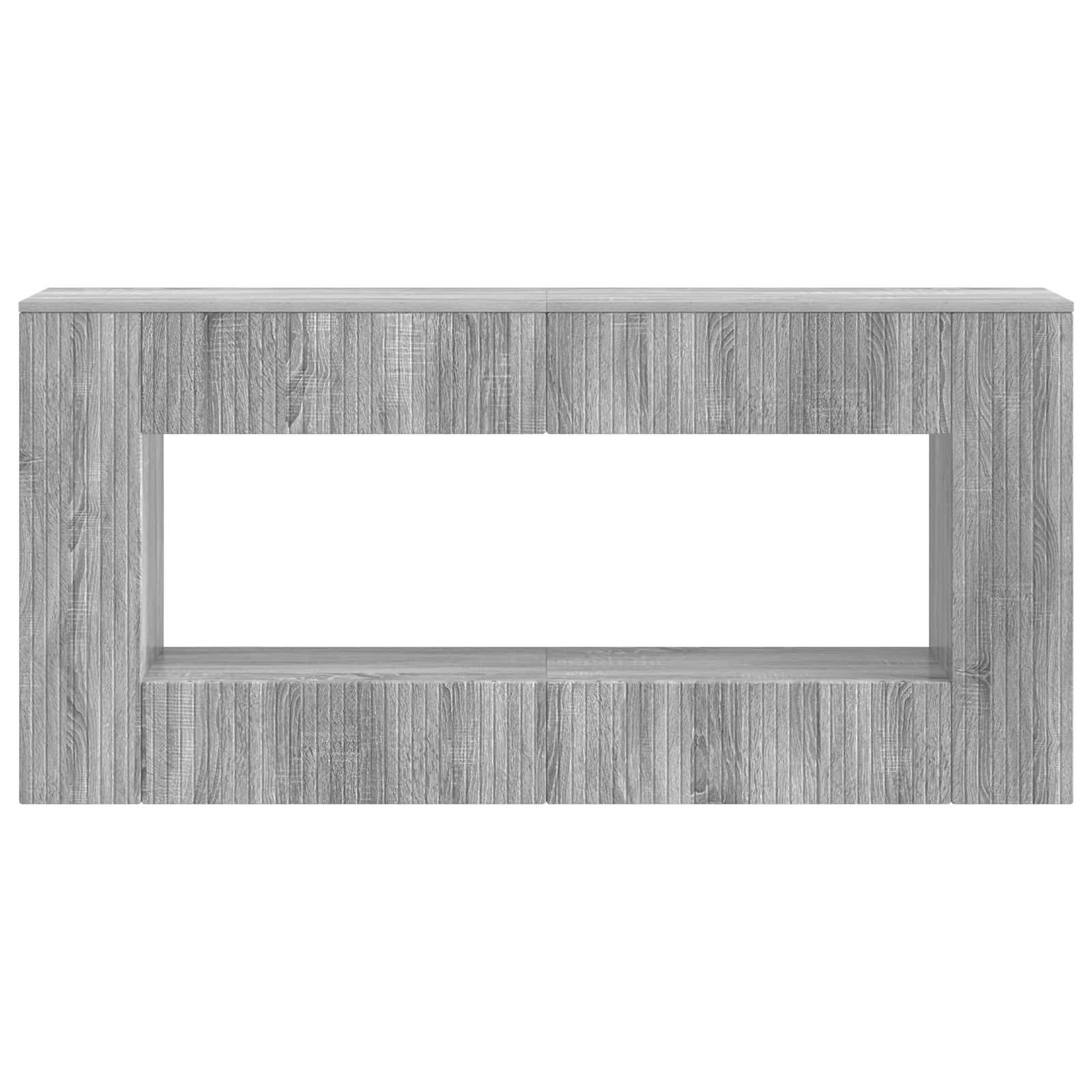 vidaXL Konsola Paski Szary Sonoma 155 x 29 x 74 cm Drewno inżynieryjne
