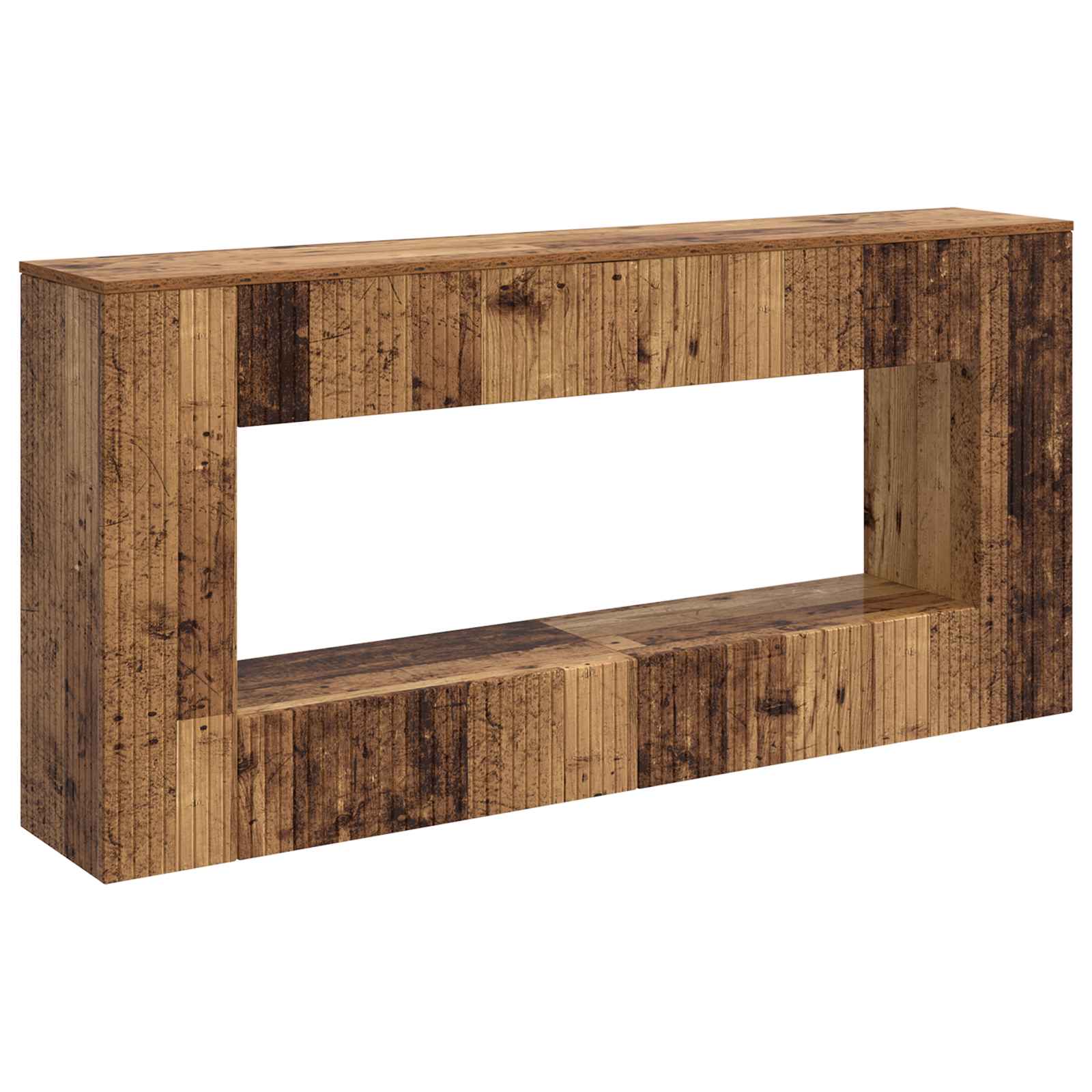 vidaXL Konsola Paski Stare drewno 155 x 29 x 74 cm Drewno inżynieryjne
