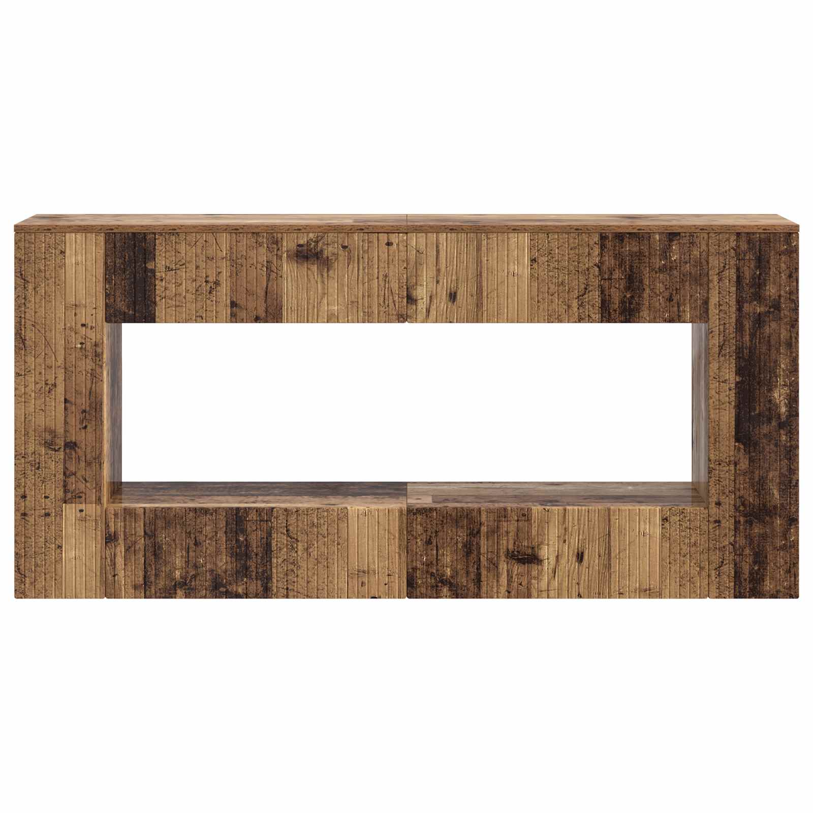vidaXL Konsola Paski Stare drewno 155 x 29 x 74 cm Drewno inżynieryjne