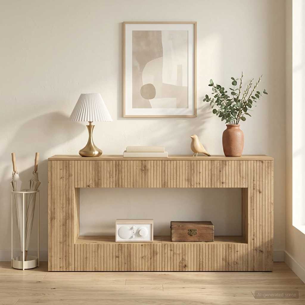 vidaXL Konsola Dąb Rzemieślniczy 155 x 29 x 74 cm Drewno inżynieryjne