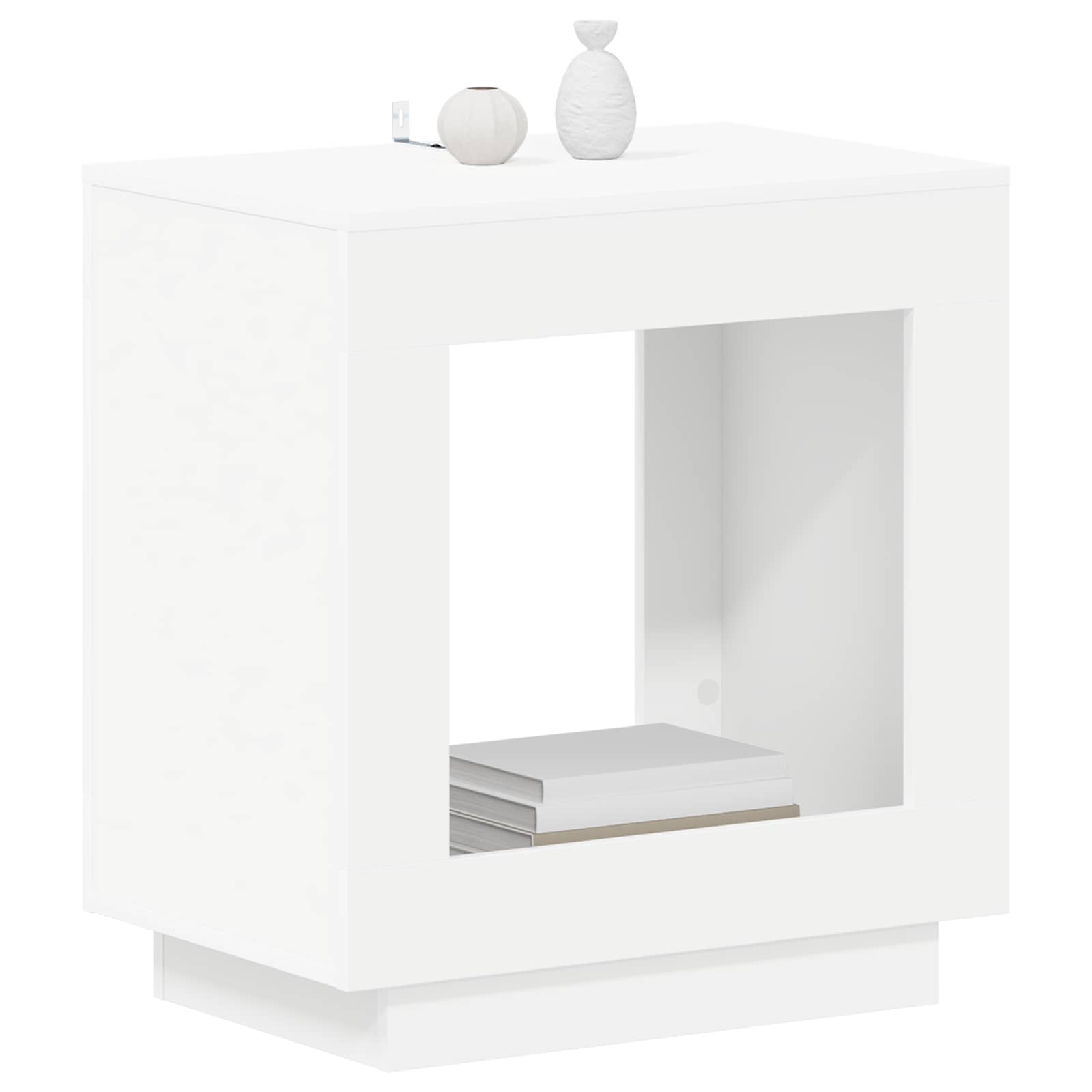 vidaXL Stolik boczny Biały 60 x 40 x 65 cm Drewno inżynieryjne