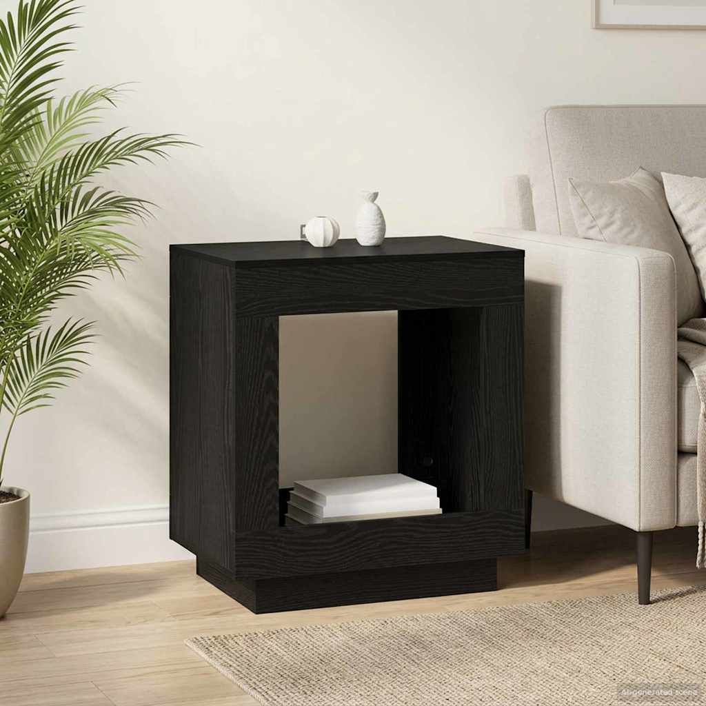 vidaXL Stolik boczny Czarny dąb 60 x 40 x 65 cm Drewno inżynieryjne