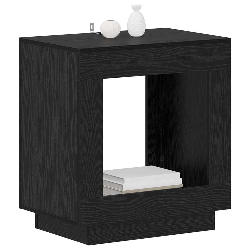 vidaXL Stolik boczny Czarny dąb 60 x 40 x 65 cm Drewno inżynieryjne