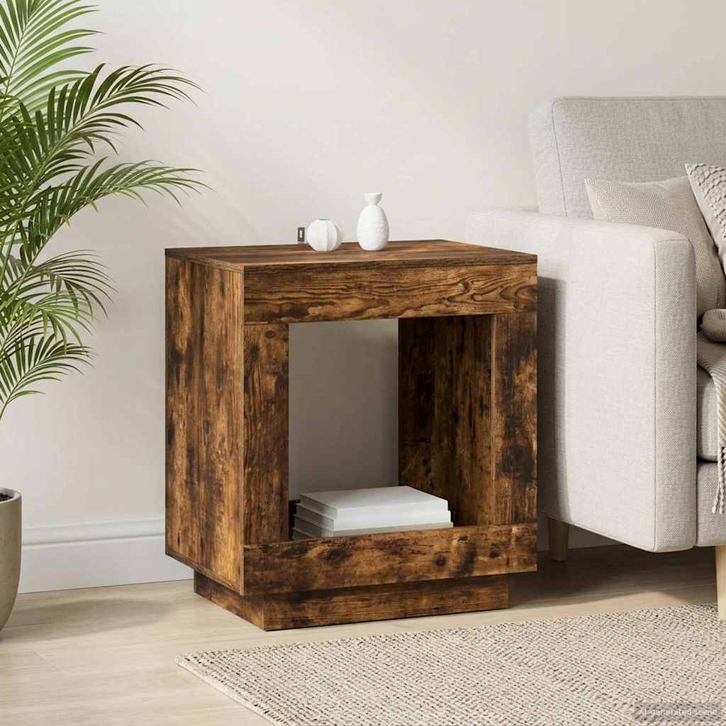 vidaXL Stolik boczny Dąb wędzony 60 x 40 x 65 cm Drewno inżynieryjne