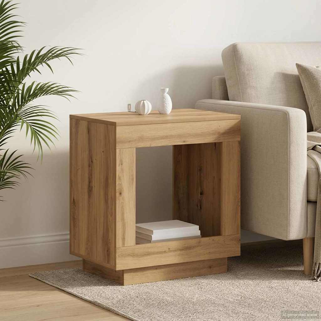 vidaXL Stolik boczny Dąb artisan 60 x 40 x 65 cm Drewno inżynieryjne