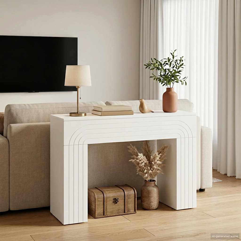 vidaXL Stolik kawowy Biały 102 x 35 x 75 cm Drewno inżynieryjne