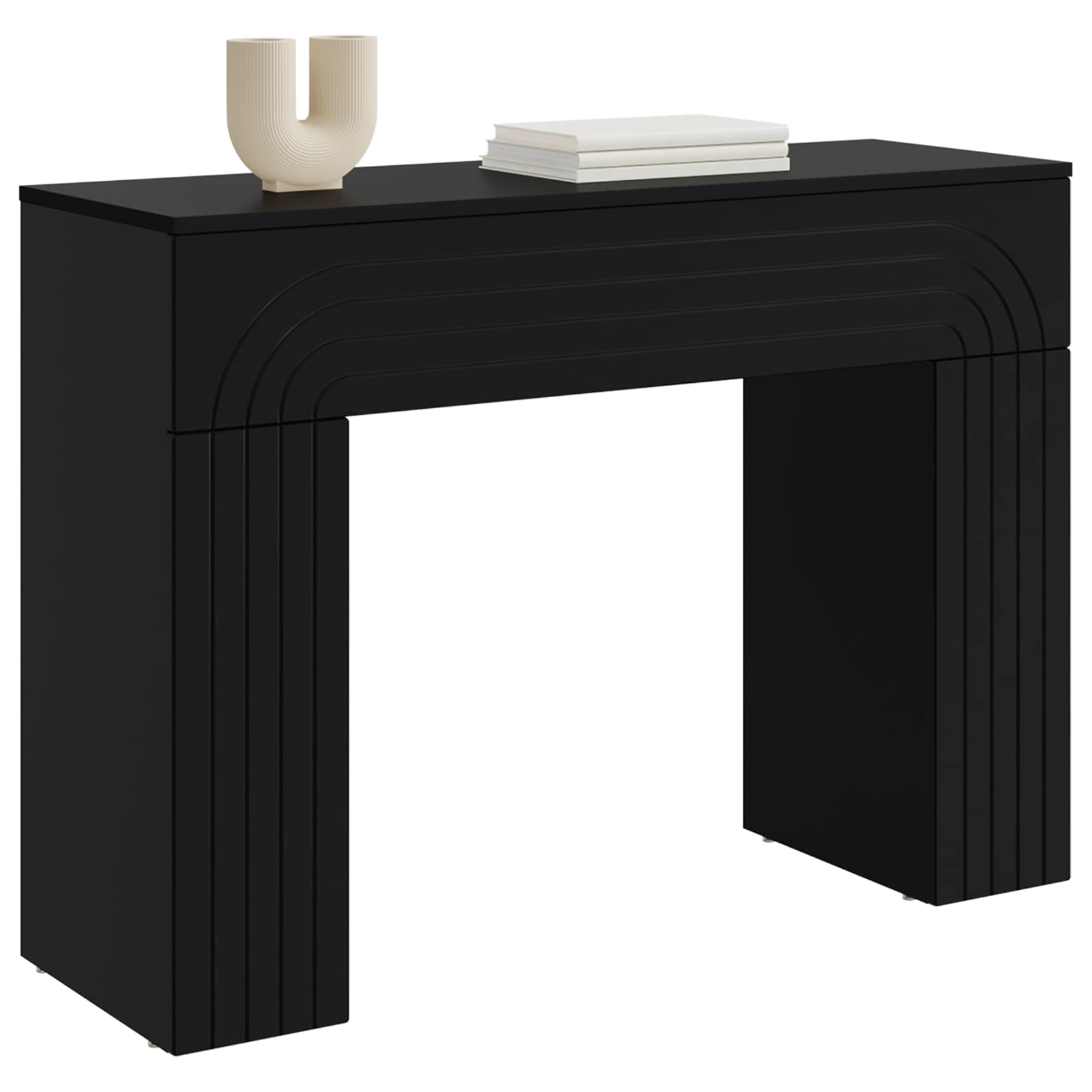 vidaXL Stolik kawowy Czarny 102 x 35 x 75 cm Drewno inżynieryjne