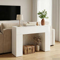 vidaXL Stolik kawowy Biały wysoki połysk 102 x 35 x 75 cm