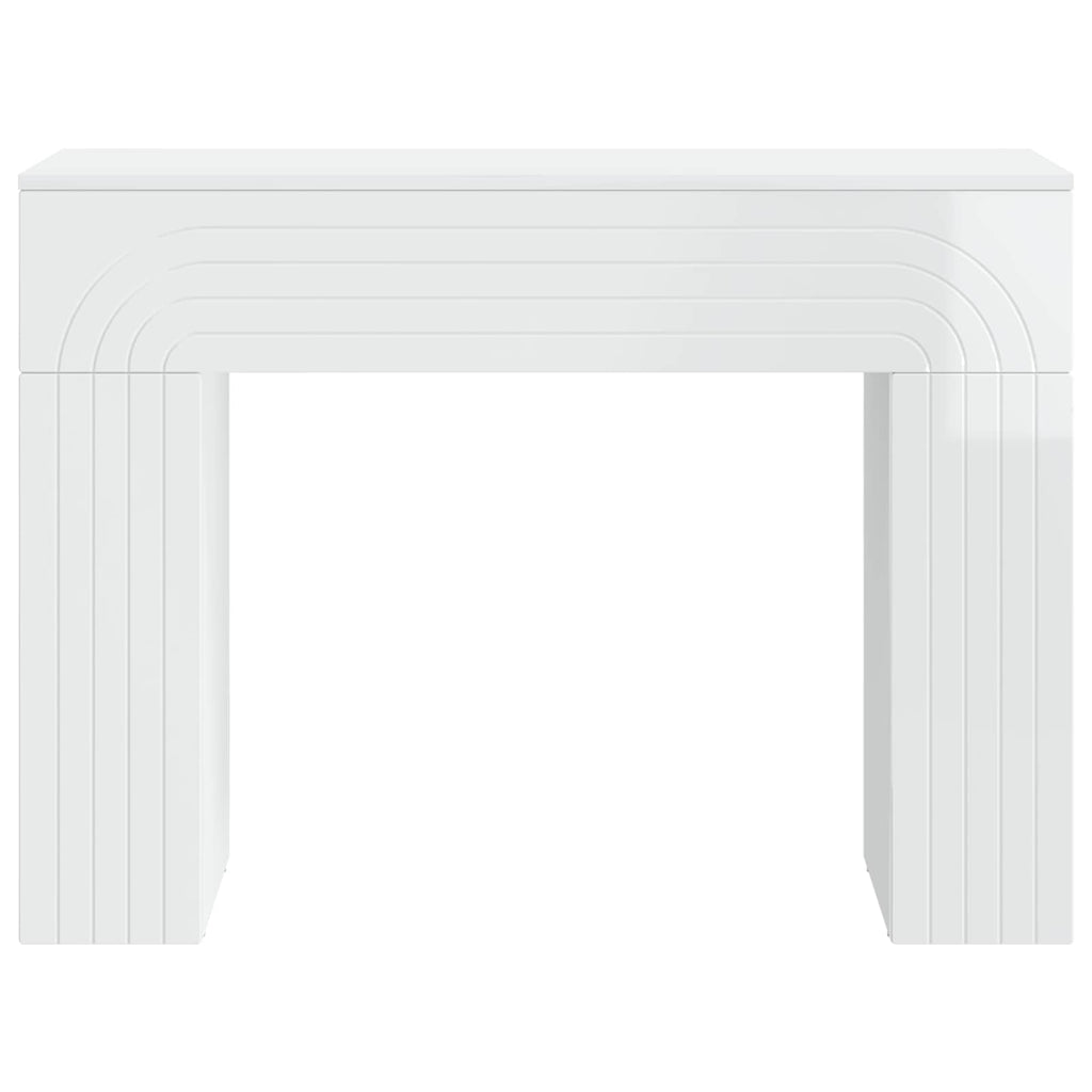 vidaXL Stolik kawowy Biały wysoki połysk 102 x 35 x 75 cm