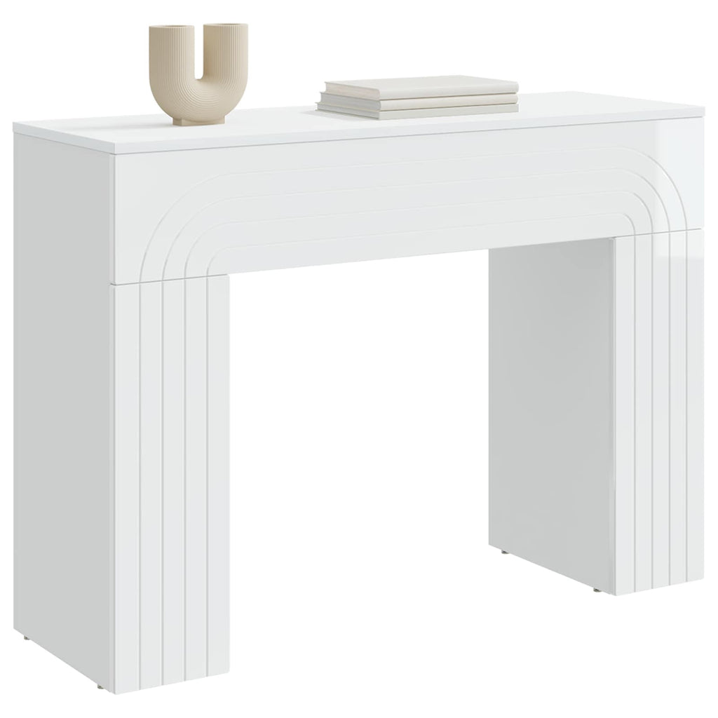 vidaXL Stolik kawowy Biały wysoki połysk 102 x 35 x 75 cm