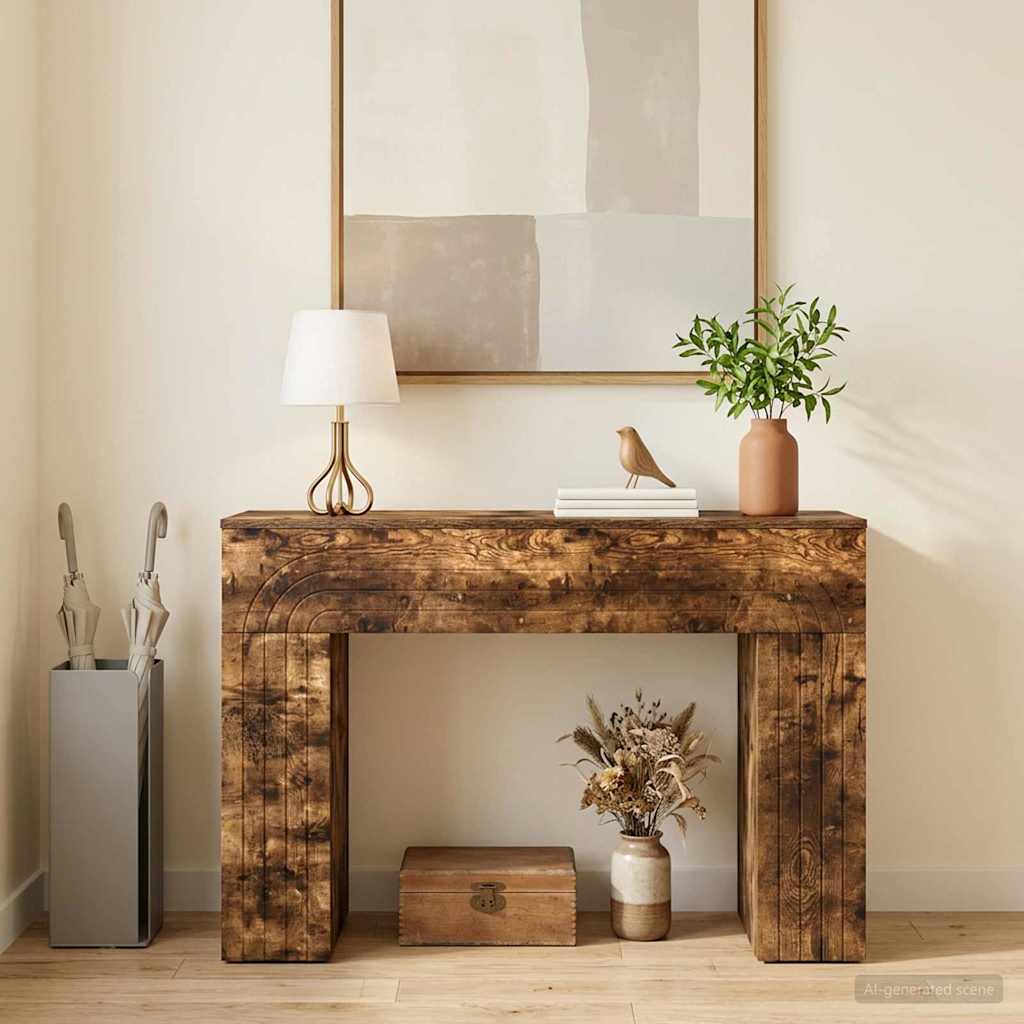 vidaXL Stolik kawowy Dąb wędzony 102 x 35 x 75 cm Drewno inżynieryjne