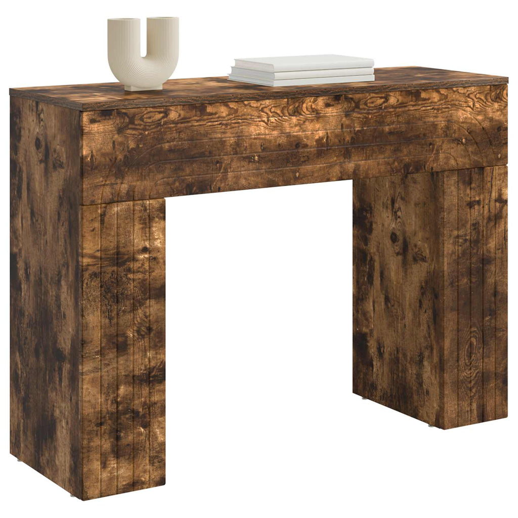 vidaXL Stolik kawowy Dąb wędzony 102 x 35 x 75 cm Drewno inżynieryjne