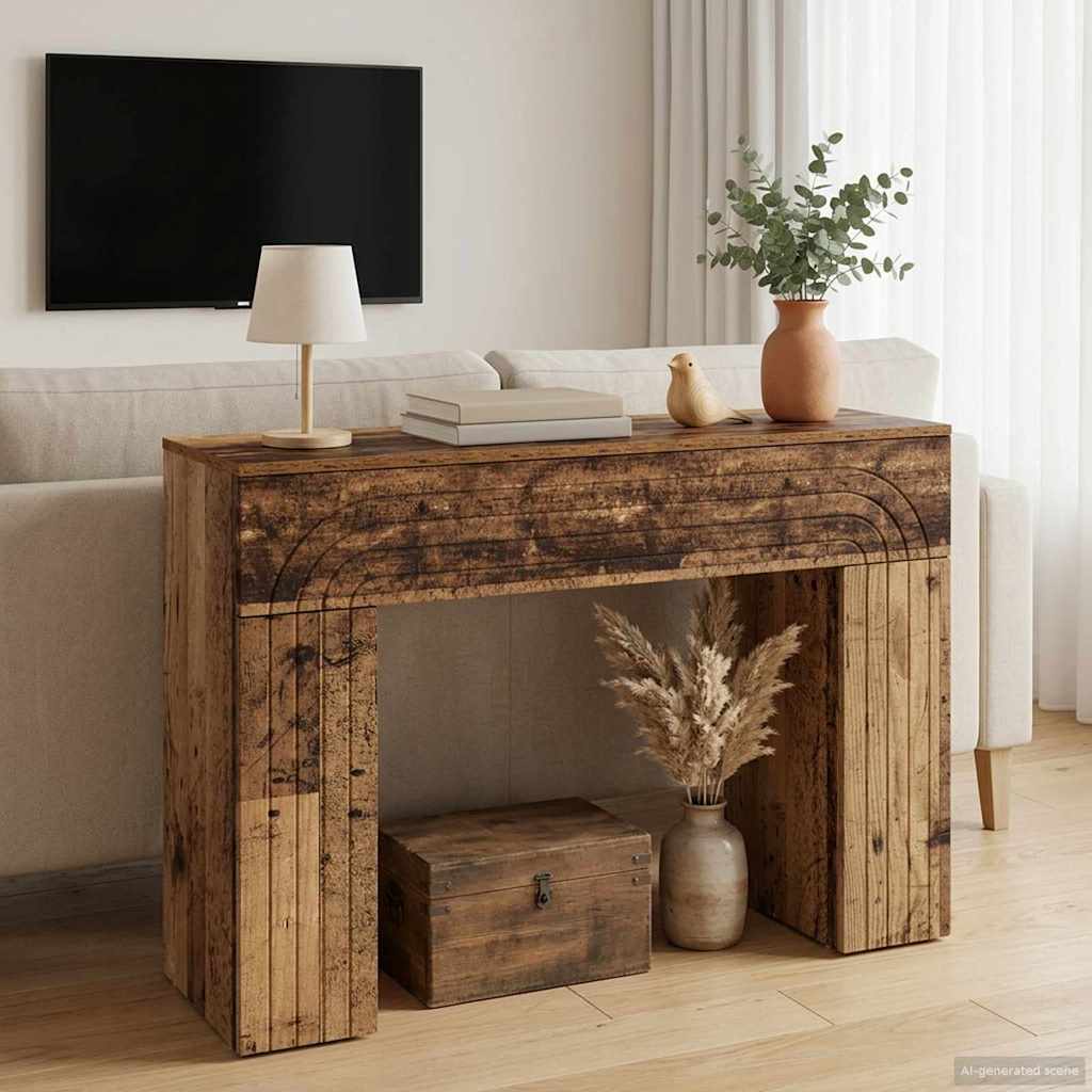 vidaXL Stolik kawowy Stare drewno 102 x 35 x 75 cm Drewno inżynieryjne
