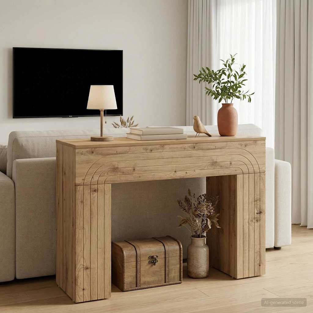 vidaXL Stolik kawowy Dąb artisan 102 x 35 x 75 cm Drewno inżynieryjne