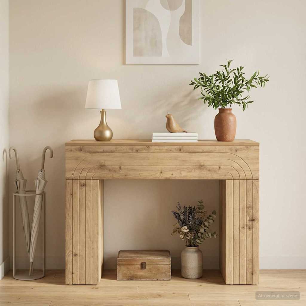 vidaXL Stolik kawowy Dąb artisan 102 x 35 x 75 cm Drewno inżynieryjne