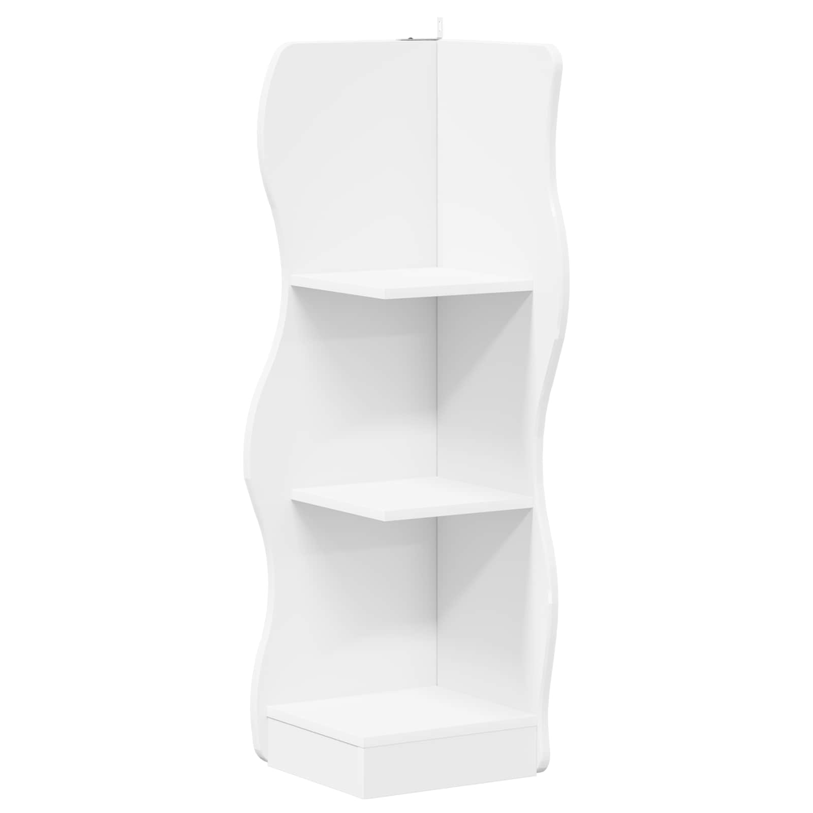 vidaXL Półka narożna Biały 34 x 33 x 102 cm Drewno inżynieryjne