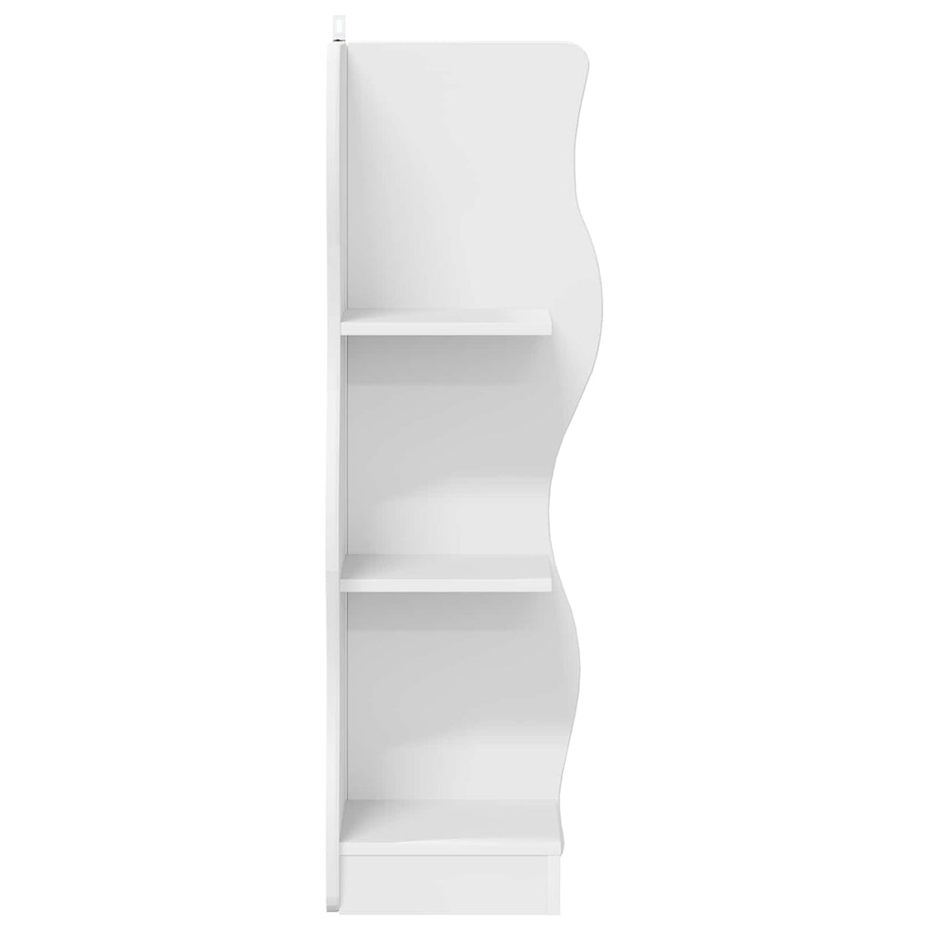 vidaXL Półka narożna Biały 34 x 33 x 102 cm Drewno inżynieryjne