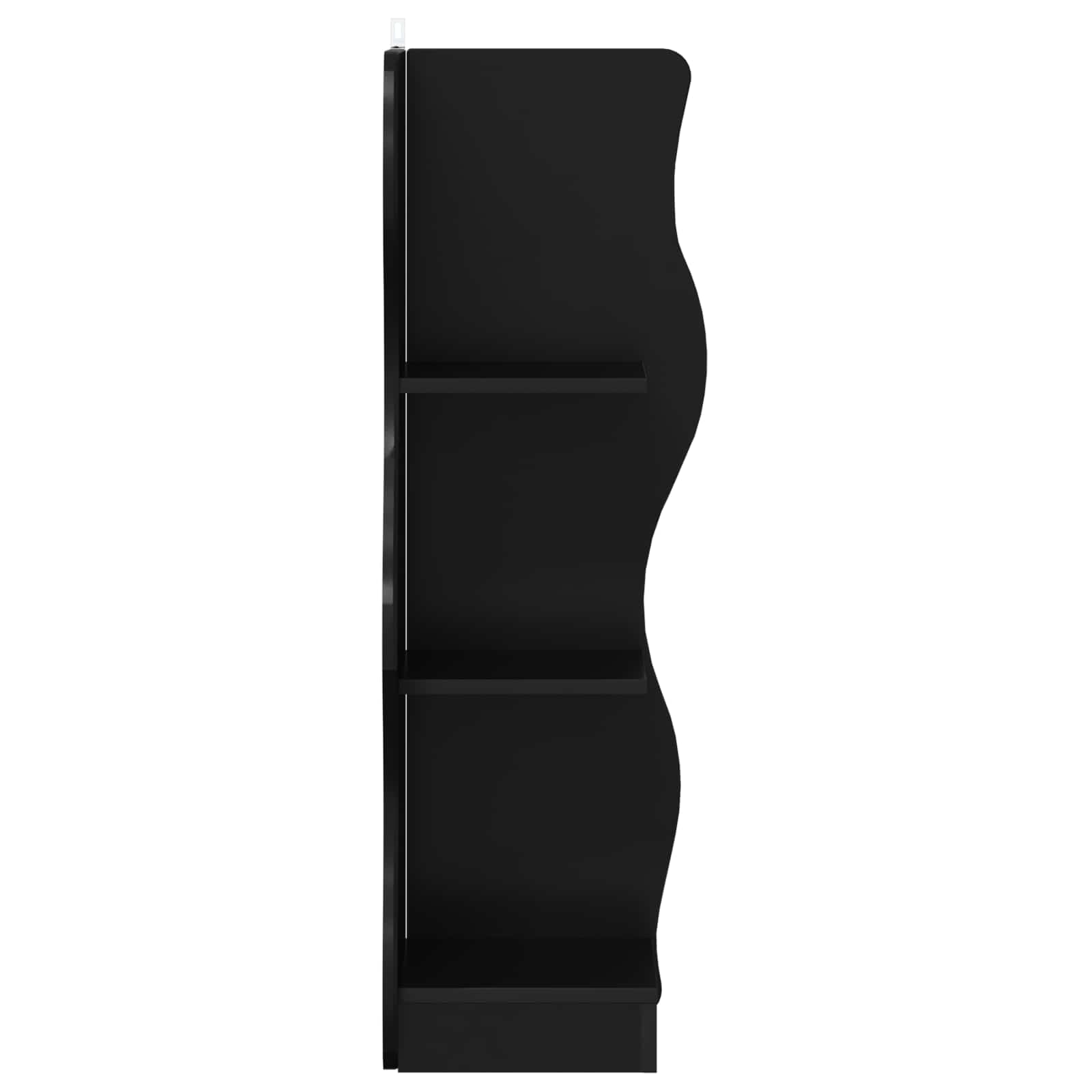 vidaXL Półka narożna Czarny 34 x 33 x 102 cm Drewno inżynieryjne