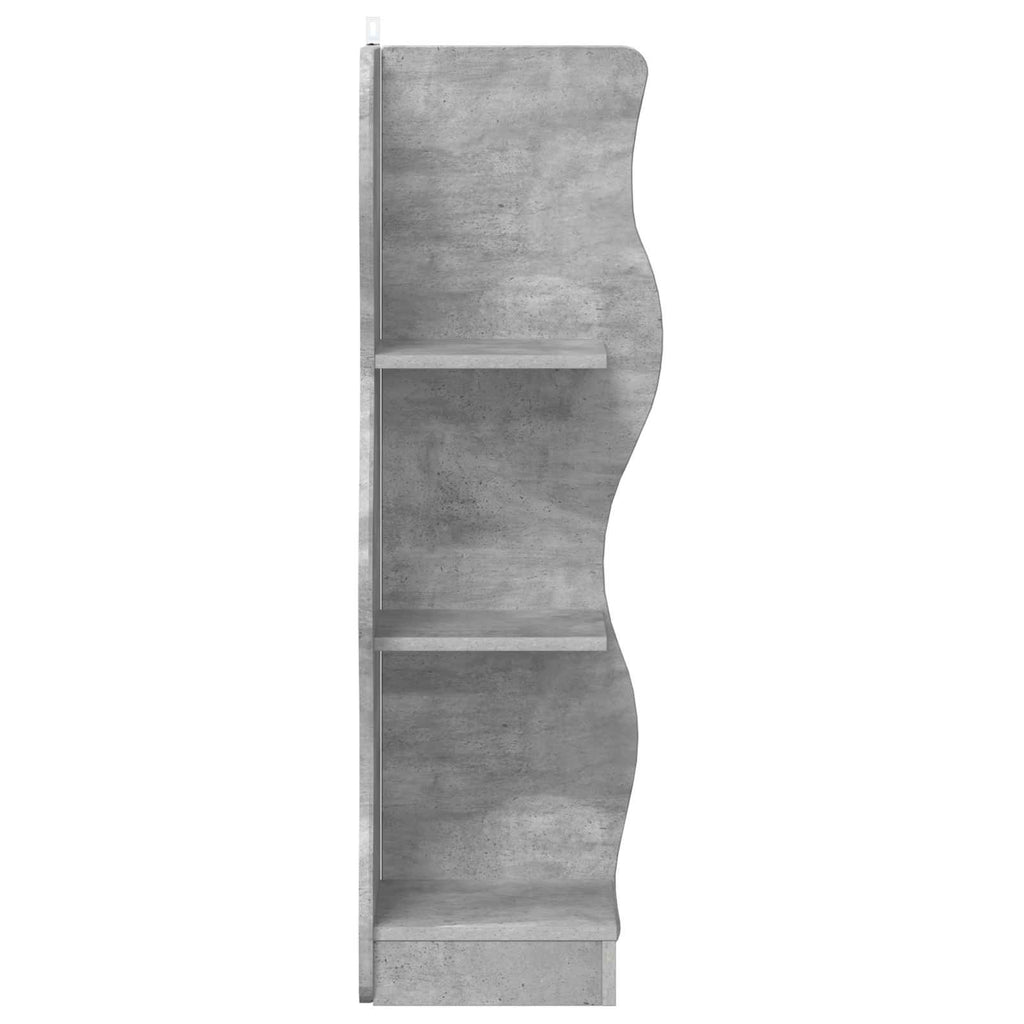 vidaXL Półka narożna z półką Betonowy szary 34 x 33 x 102 cm