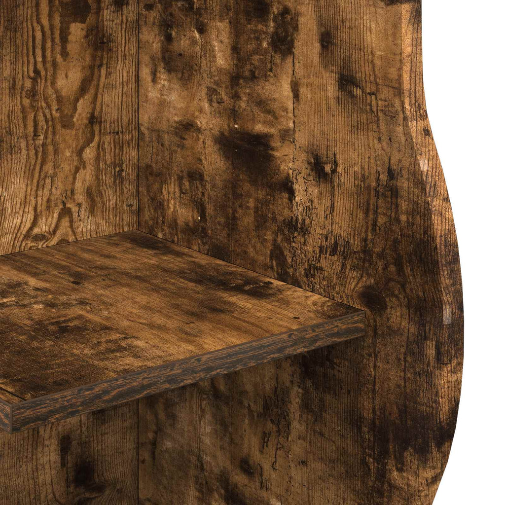vidaXL Półka narożna Dąb wędzony 34 x 33 x 102 cm Drewno inżynieryjne