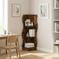 vidaXL Półka narożna Dąb wędzony 34 x 33 x 102 cm Drewno inżynieryjne