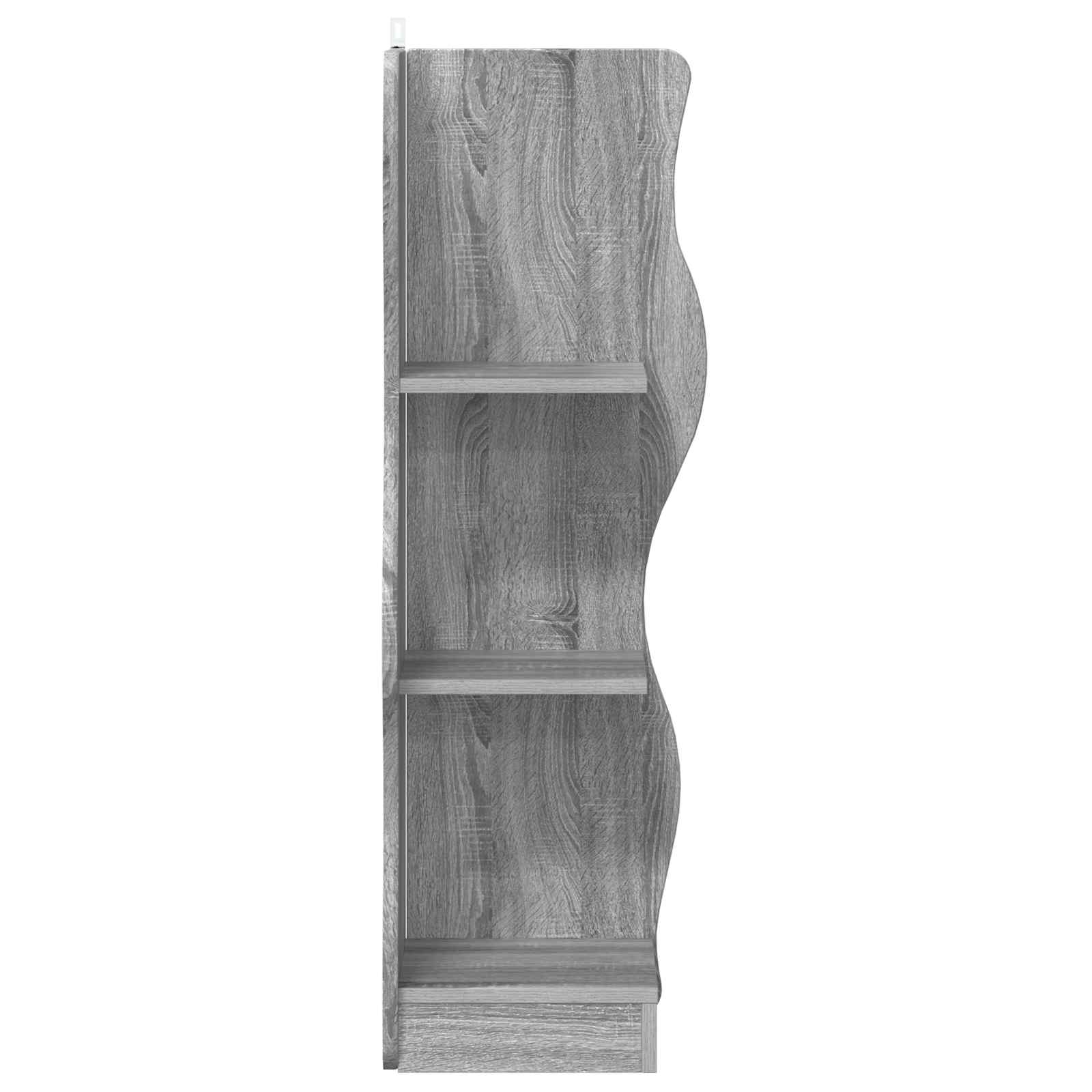 vidaXL Półka narożna Szary Sonoma 34 x 33 x 102 cm Drewno inżynieryjne