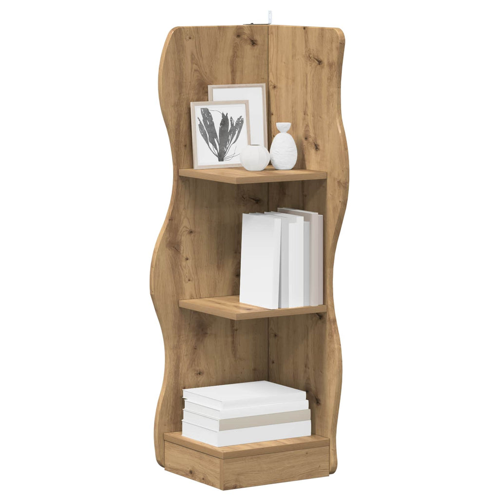 vidaXL Półka narożna Dąb artisan 34 x 33 x 102 cm Drewno inżynieryjne