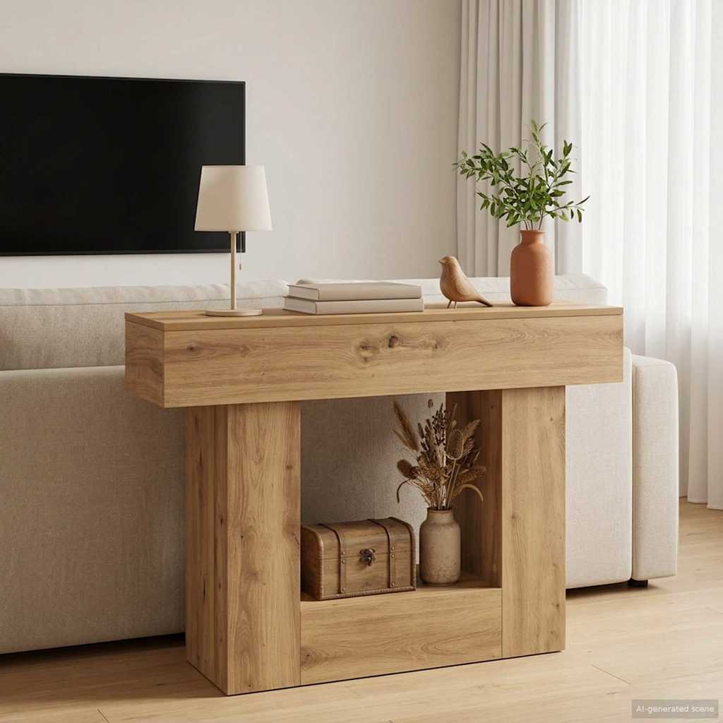 vidaXL Konsola Dąb artisan 101 x 30 x 74 cm Drewno inżynieryjne