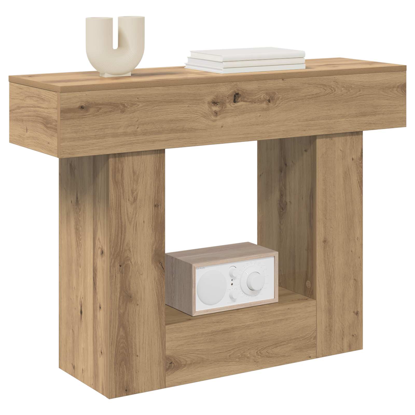 vidaXL Konsola Dąb artisan 101 x 30 x 74 cm Drewno inżynieryjne