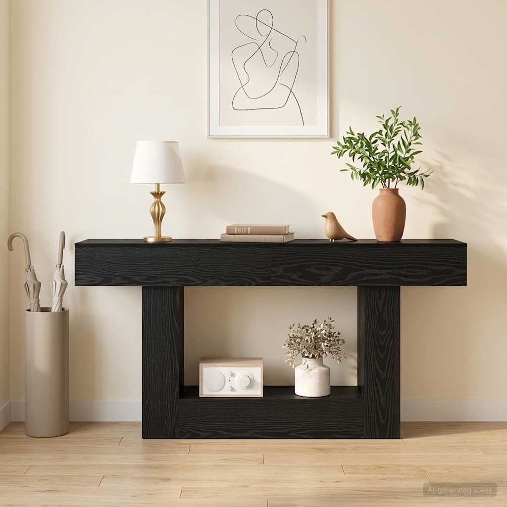vidaXL Czarny Dąb 160 x 30 x 74 cm
