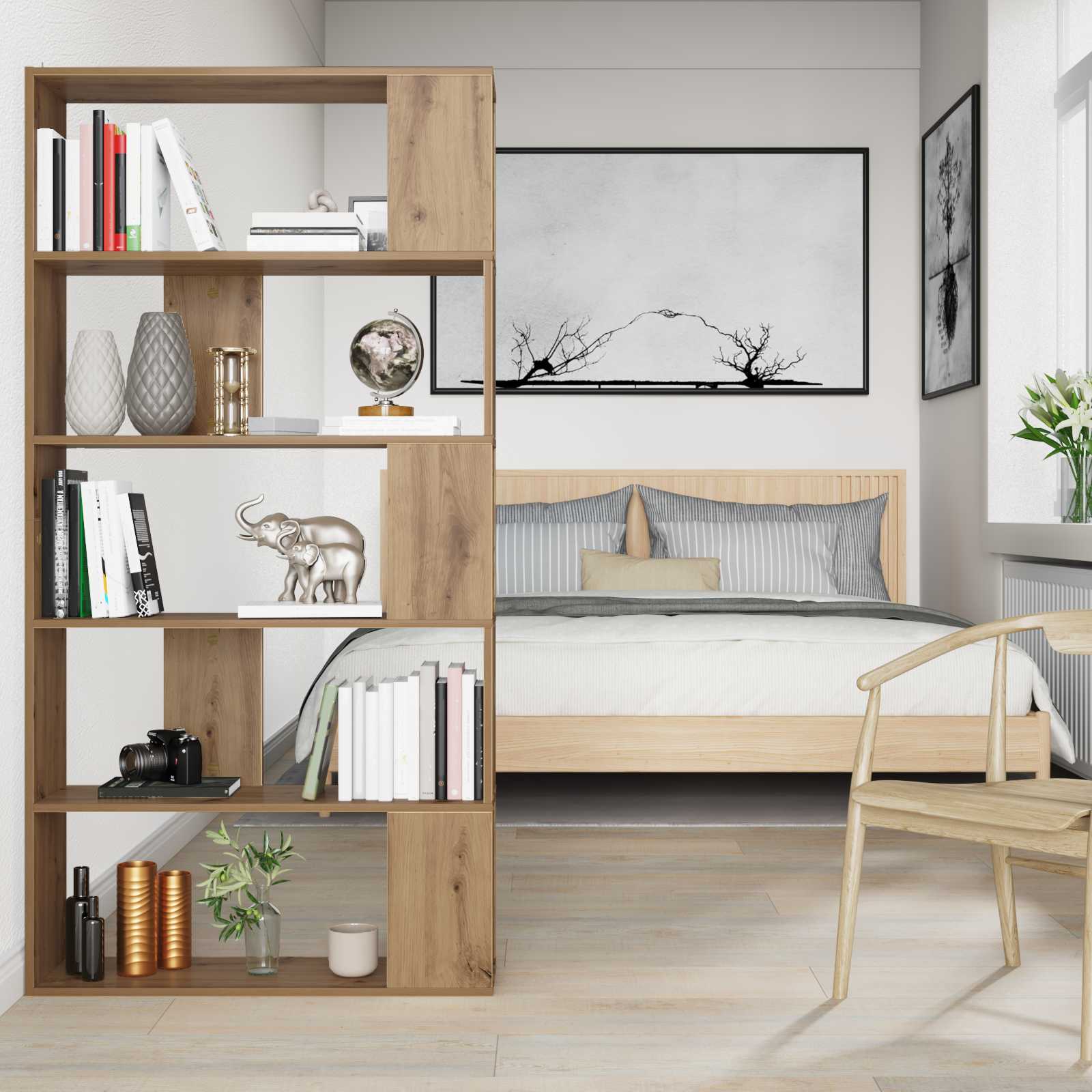 vidaXL Szafka na książki 80 x 24 x 159 cm Materiał drewnopochodny