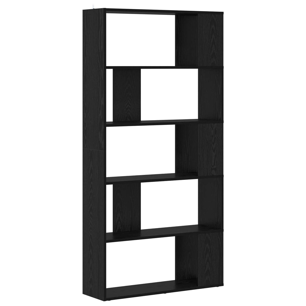 vidaXL Szafka na książki Czarny Dąb 80 x 24 x 159 cm