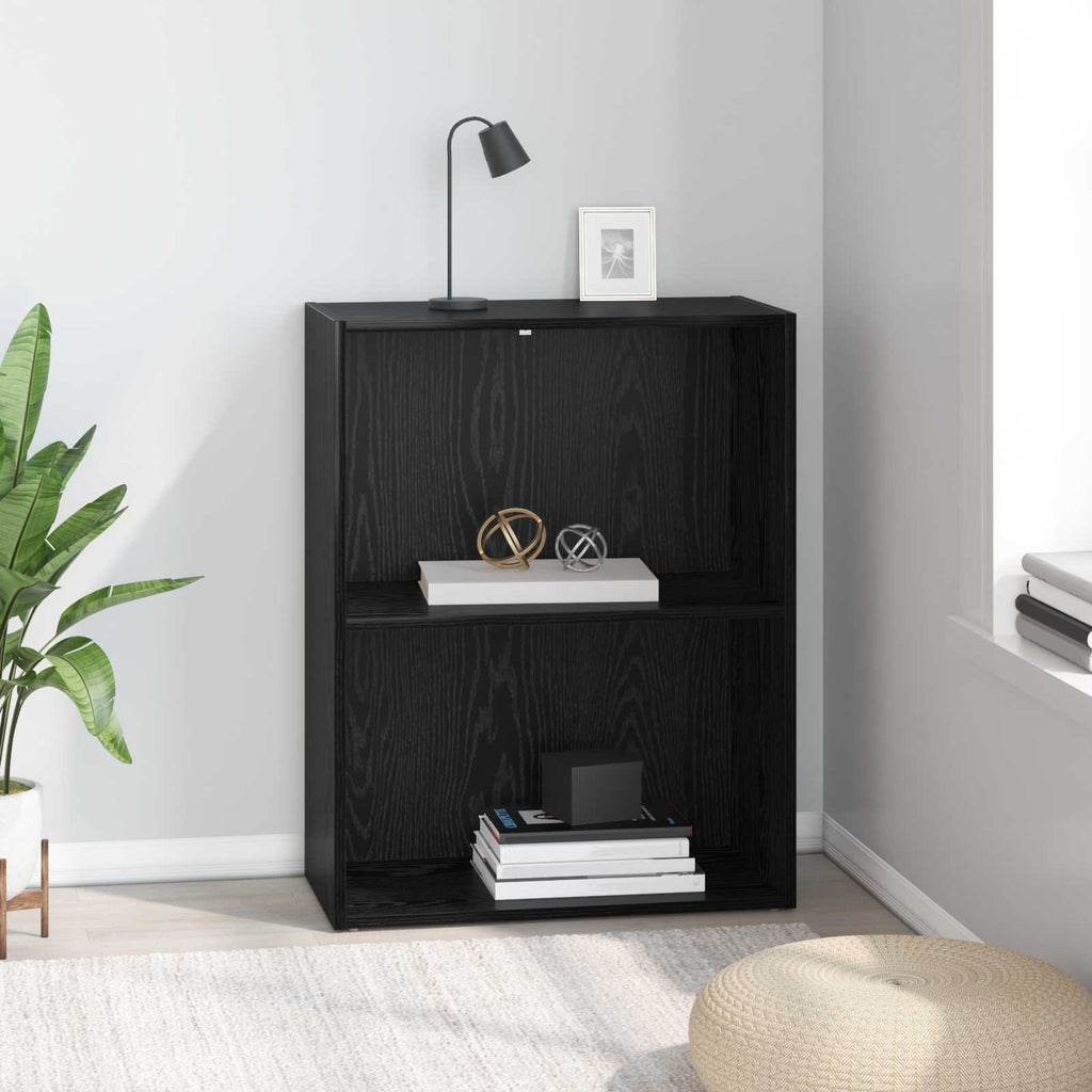 vidaXL Półka na książki Czarny Dąb 60 x 30 x 76.5 cm