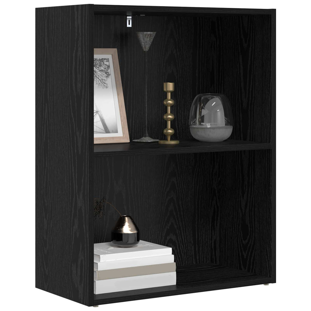 vidaXL Półka na książki Czarny Dąb 60 x 30 x 76.5 cm