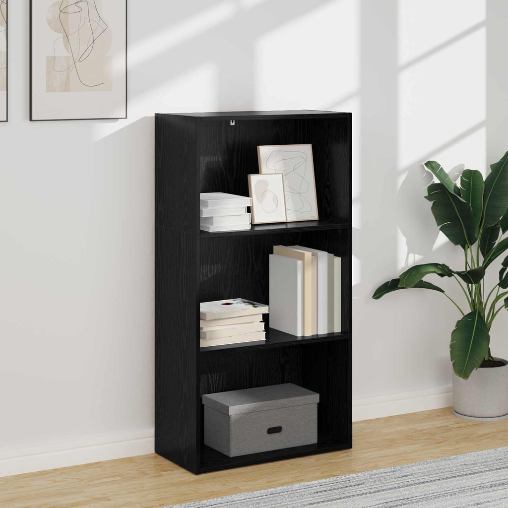vidaXL Półka na książki Czarny Dąb 60 x 30 x 114 cm