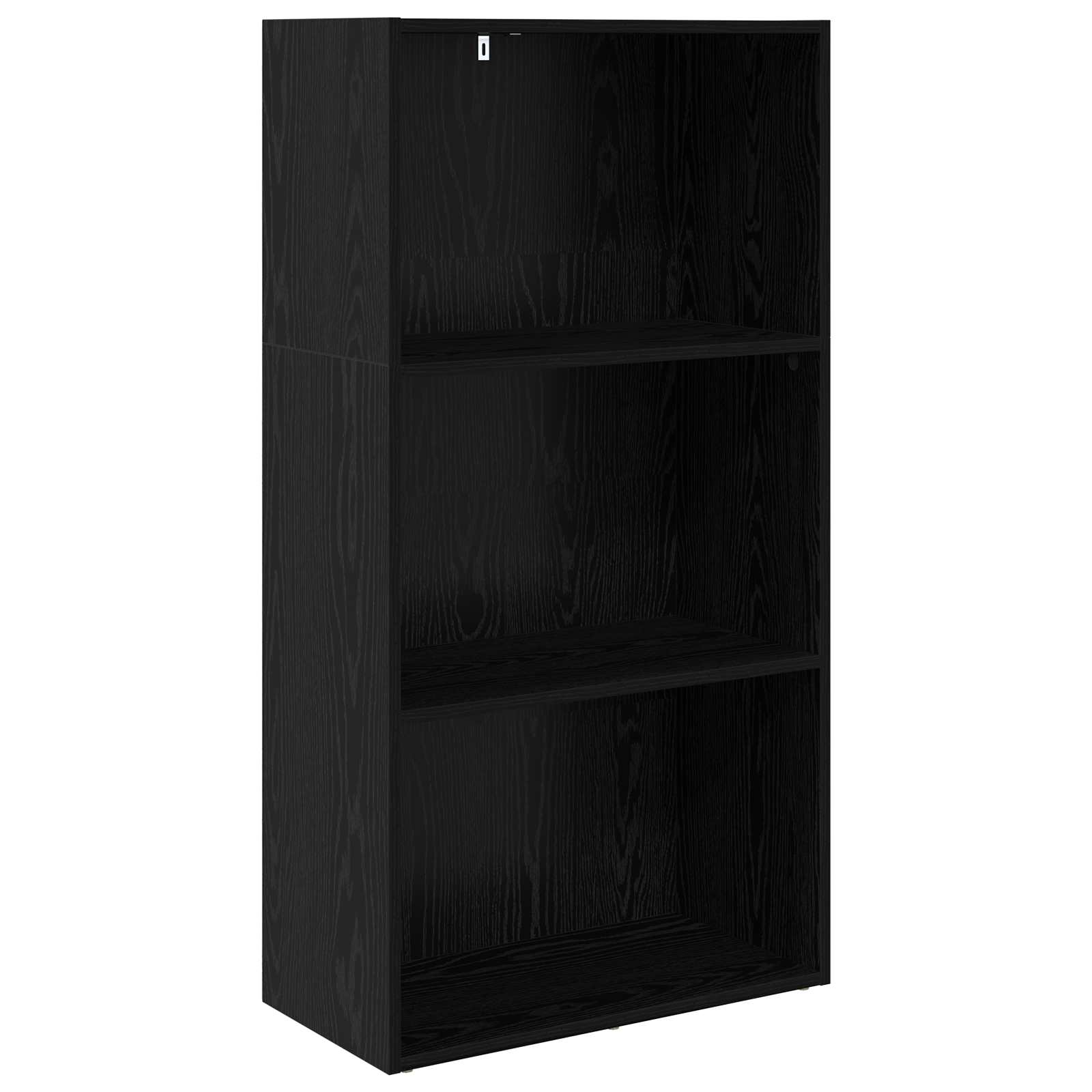 vidaXL Półka na książki Czarny Dąb 60 x 30 x 114 cm