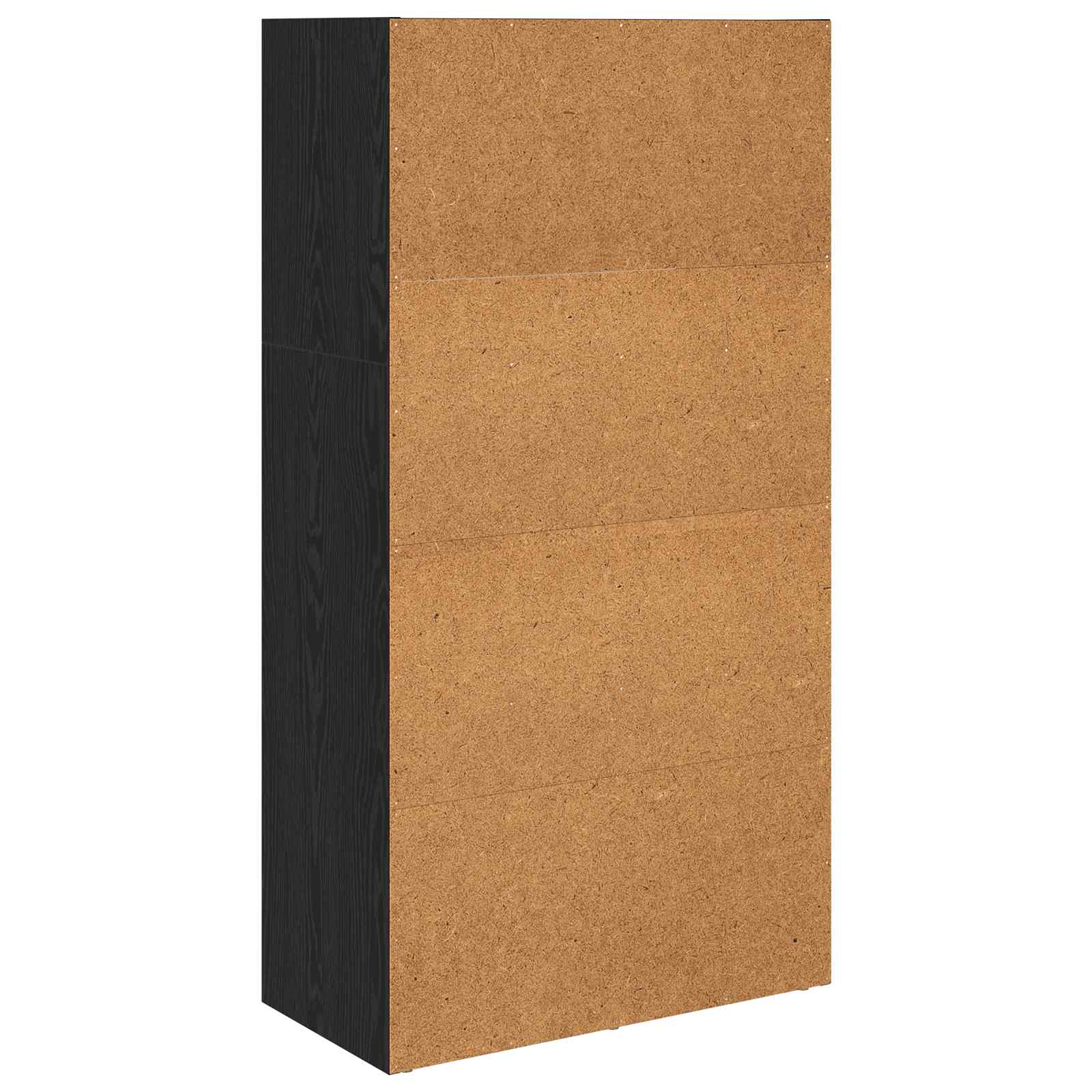 vidaXL Półka na książki Czarny Dąb 60 x 30 x 114 cm