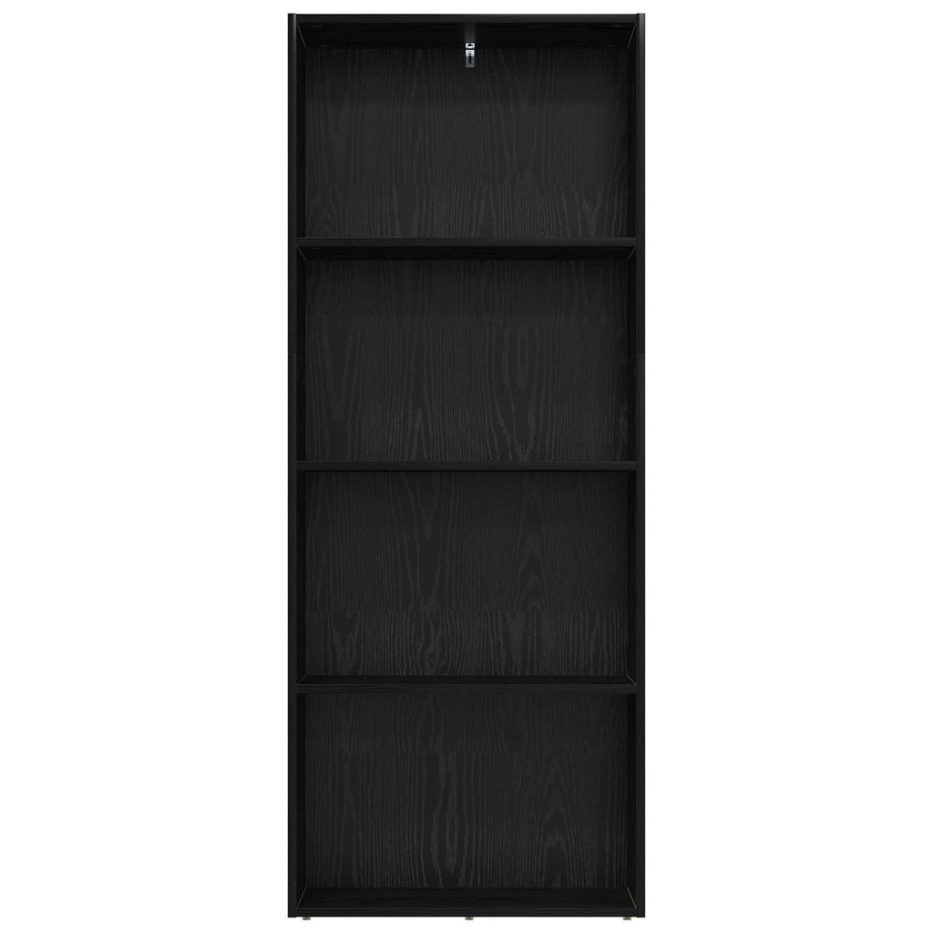vidaXL Wolnostojąca półka na książki Czarny Dąb 60 x 30 x 151,5 cm