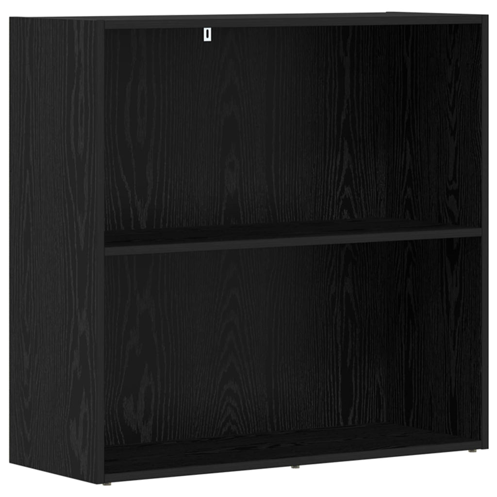 vidaXL Półka na książki Czarny Dąb 80 x 30 x 76,5 cm