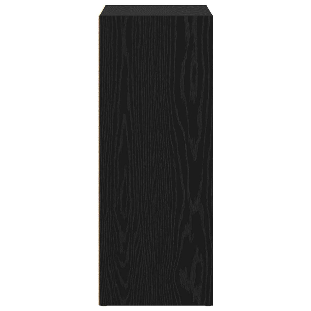 vidaXL Półka na książki Czarny Dąb 80 x 30 x 76,5 cm