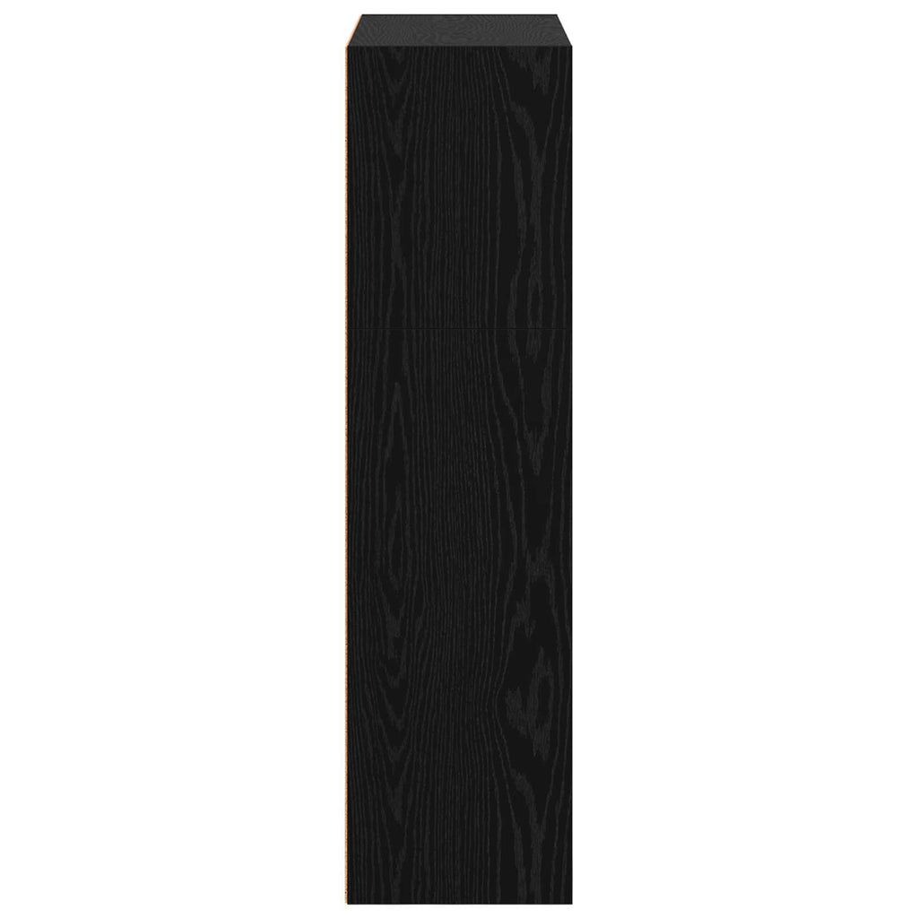 vidaXL Półka na książki Czarny Dąb 80 x 30 x 114 cm