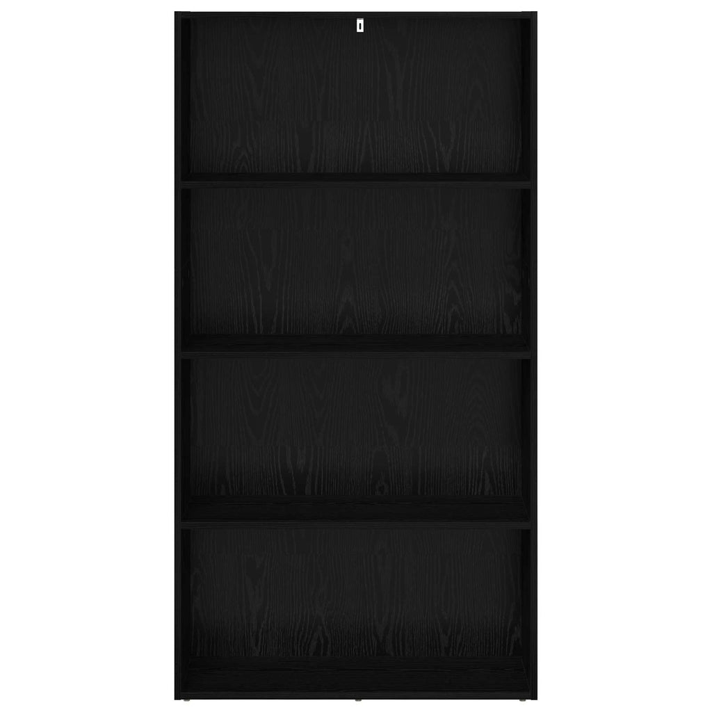 vidaXL Wolnostojąca półka na książki Czarny Dąb 80 x 30 x 152 cm