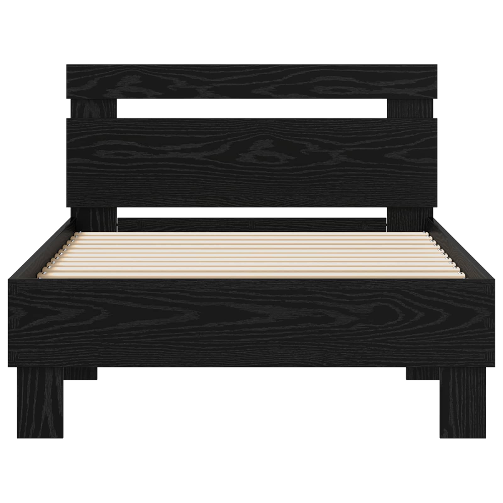 vidaXL Ramka łóżka Czarny Dąb 98,5 x 200 cm Materiał drewnopochodny